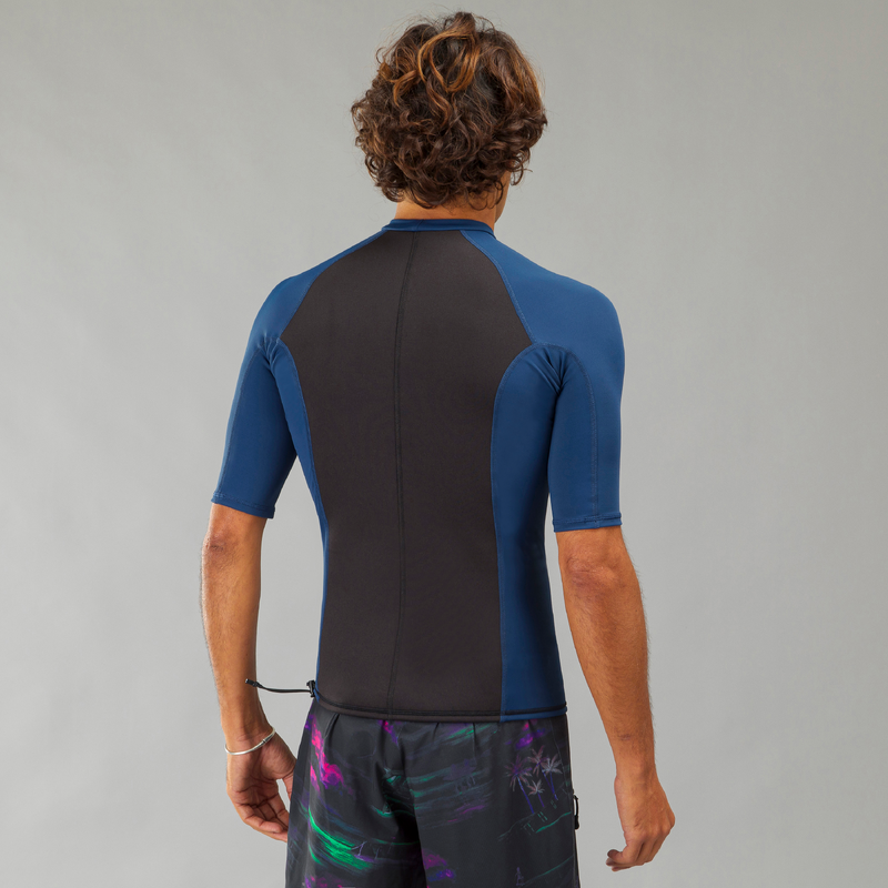 Tee shirt anti UV surf top thermique Neoprene Lycra manches courtes homme. pour les clubs et collectivites Decathlon Pro