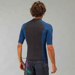 Men's surfing short-sleeved neoprene thermal anti-UV T-shirt top.