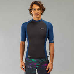 Men's surfing short-sleeved neoprene thermal anti-UV T-shirt top.