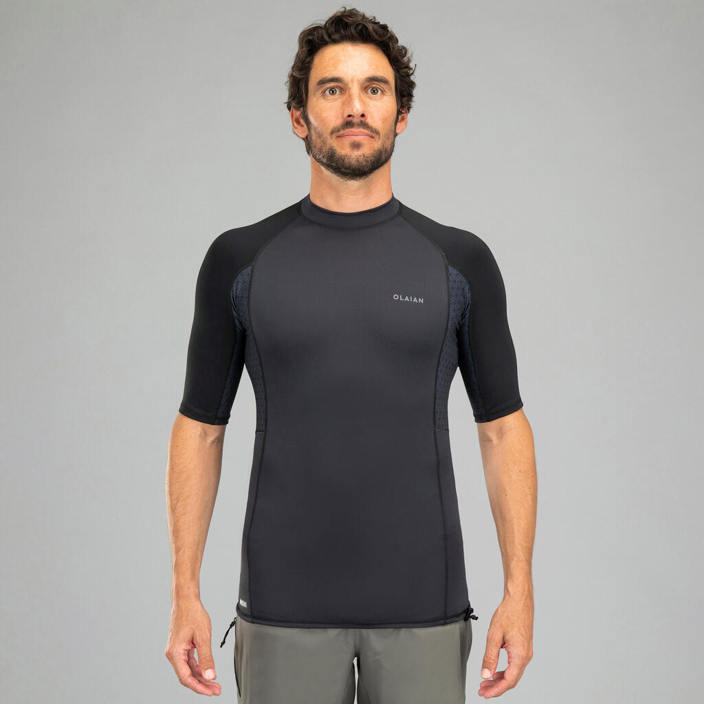 Pánske tričko 500 Camo s UV ochranou krátky rukáv na surfovanie