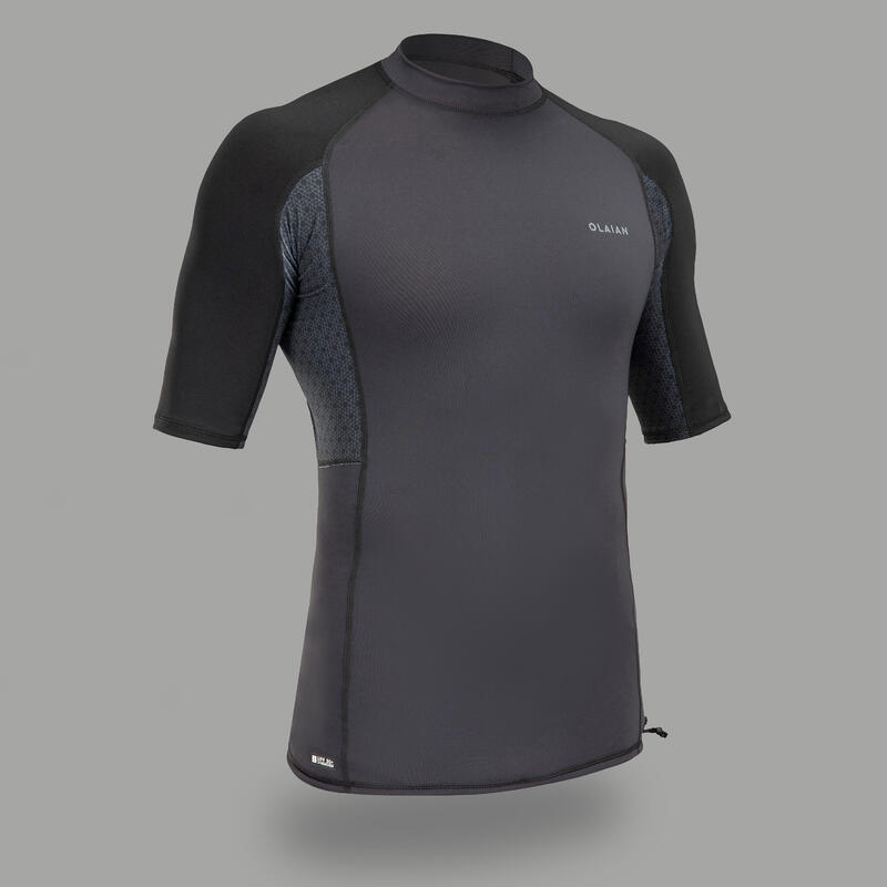 500 men's short-sleeved UV-protection surfing T-Shirt - Black