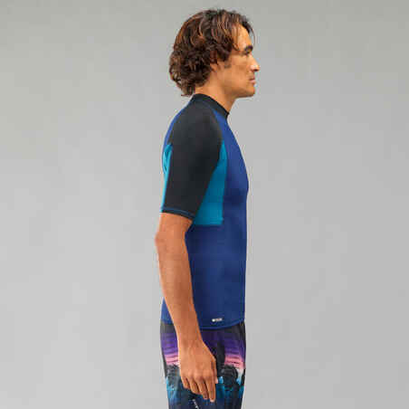 UV-Shirt kurzarm Surfen UV-Top 500 kurzarm Herren blau