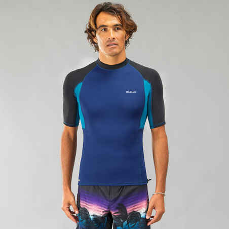 UV-Shirt kurzarm Surfen UV-Top 500 kurzarm Herren blau