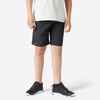 Boys' Breathable Synthetic Shorts W500 - Black Print