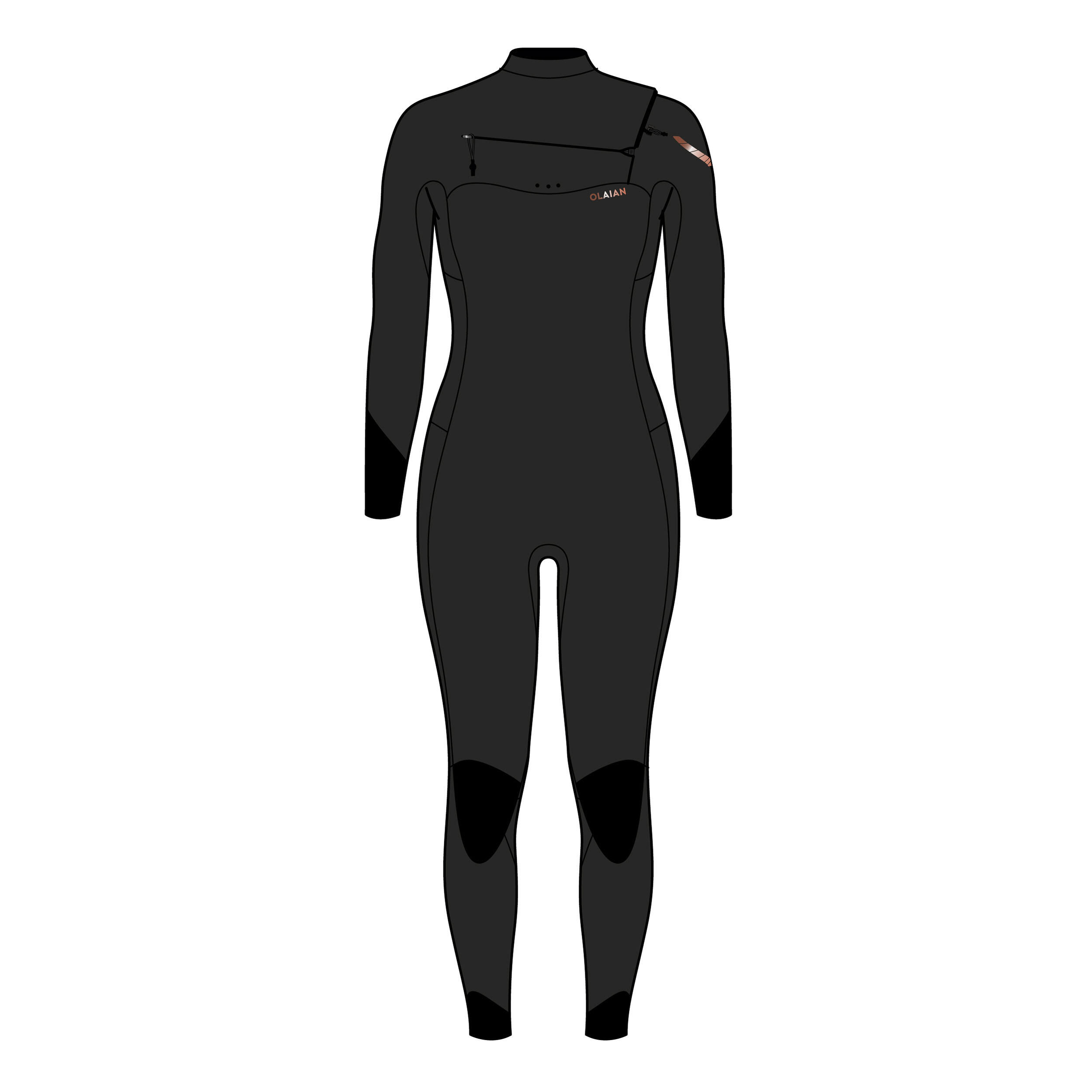 Fato de Surf 900 Neoprene 4/3 mm Mulher Preto 8/31