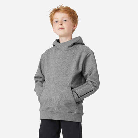Siv pulover s kapuco 900 za otroke 
