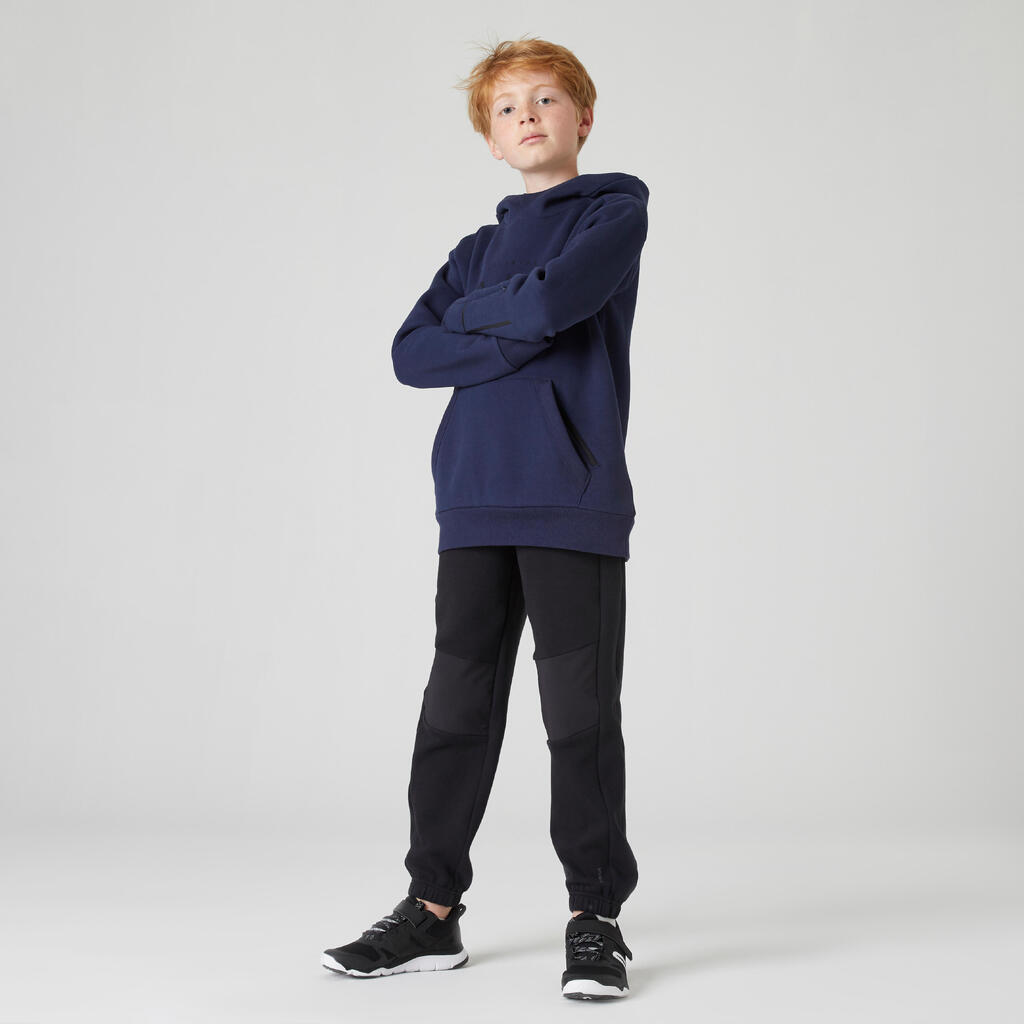 Kids' Thick Brushed Jersey Hoodie 580 - Navy