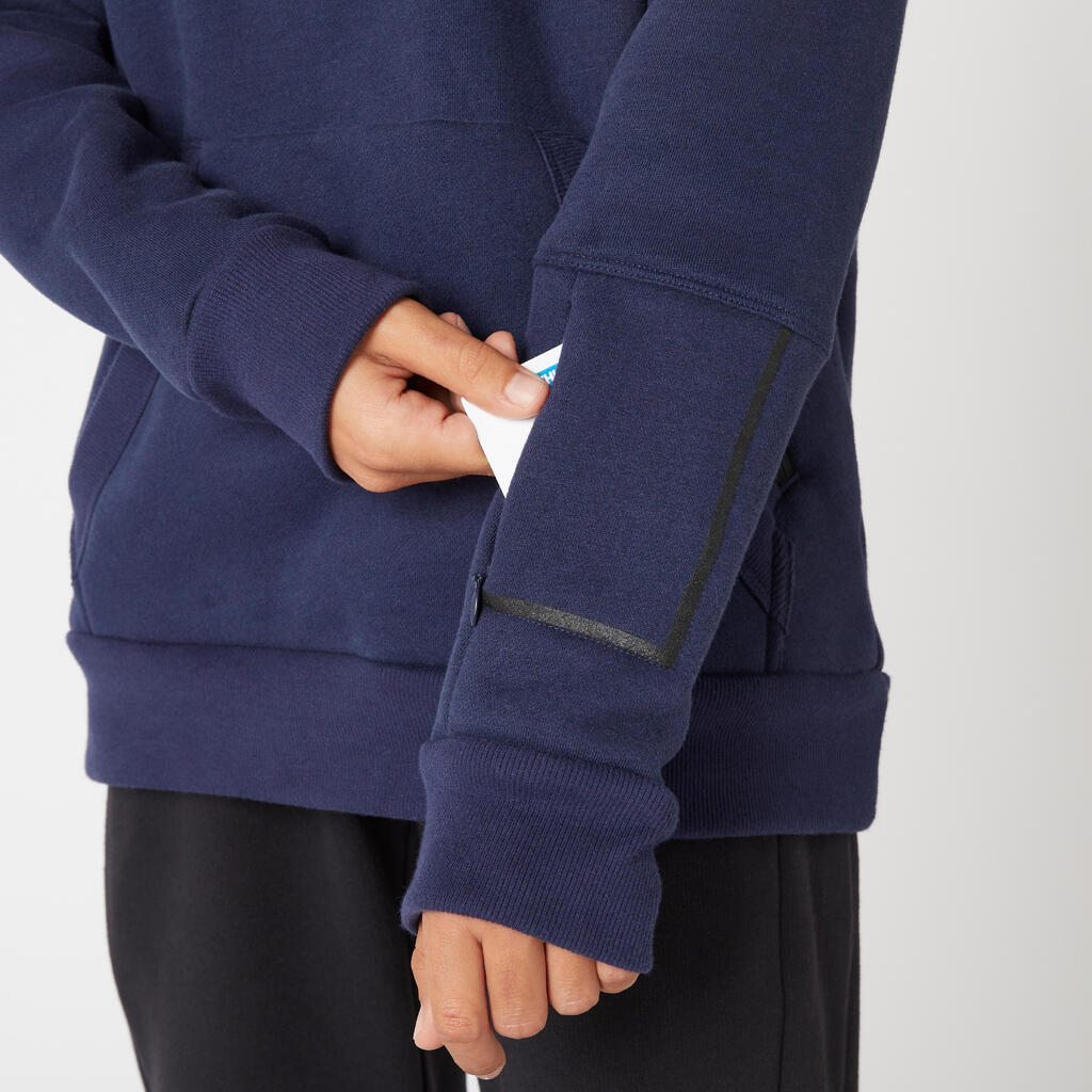 Kids' Thick Brushed Jersey Hoodie 580 - Navy