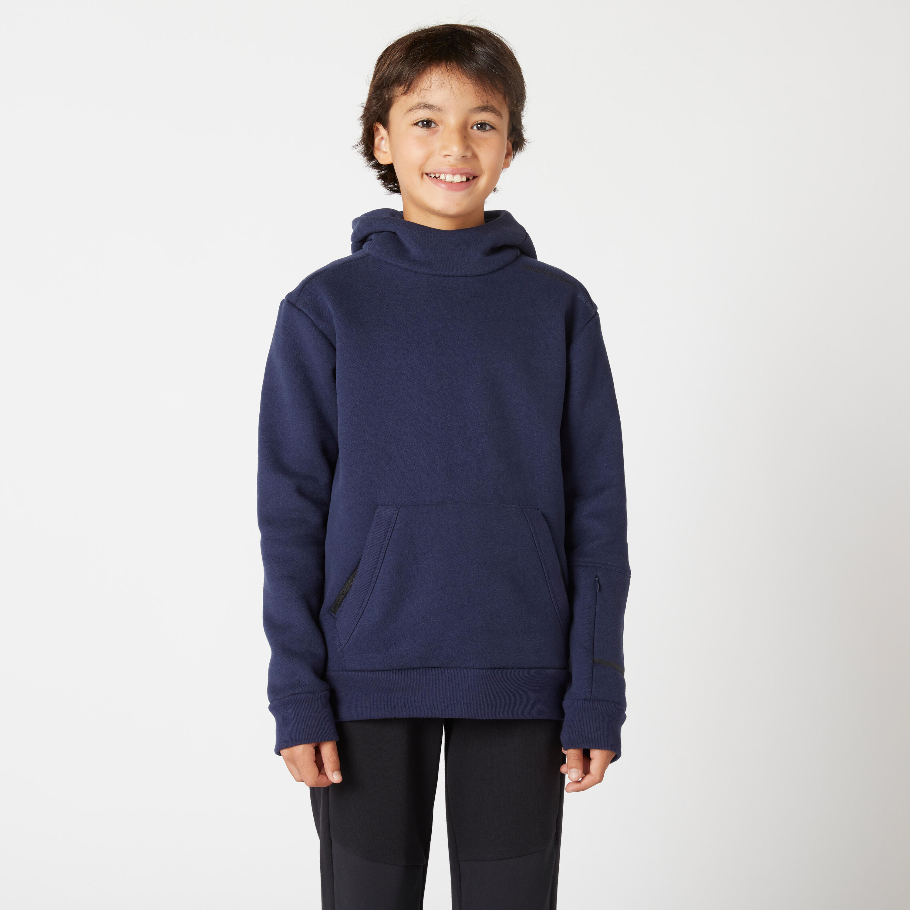 DOMYOS Kids' Unisex Warm Hoodie 900 - Navy