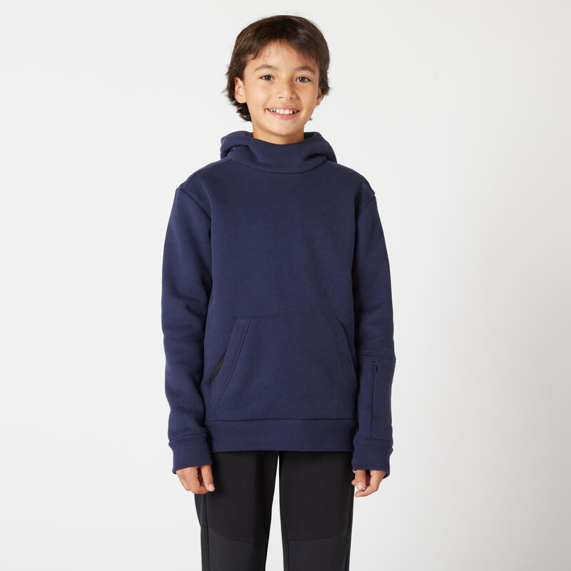 Kapuzenpullover Kinder Unisex warm - 900 marineblau