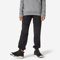 Pantalon de jogging mixte, chaud droit enfant résistant - 900 noir