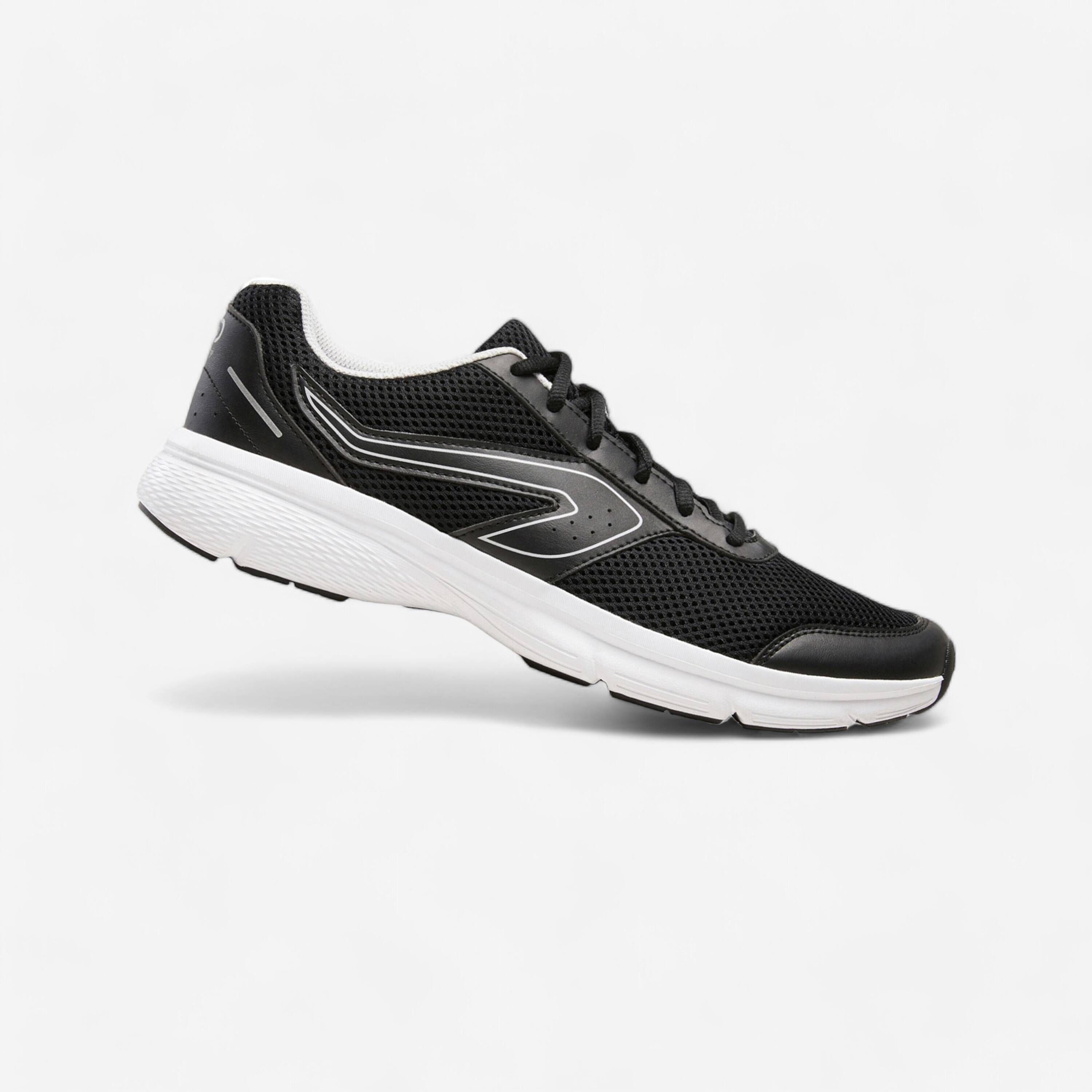 Men Running Shoes Daily with Cushioning, Comfort Fit, Run Comfort - Black -  1