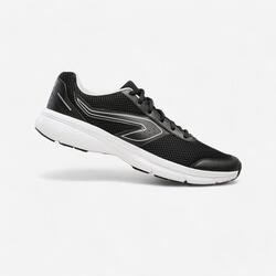 MEN'S RUNNING SHOES - KALENJI RUN CUSHION - BLACK/GREY
