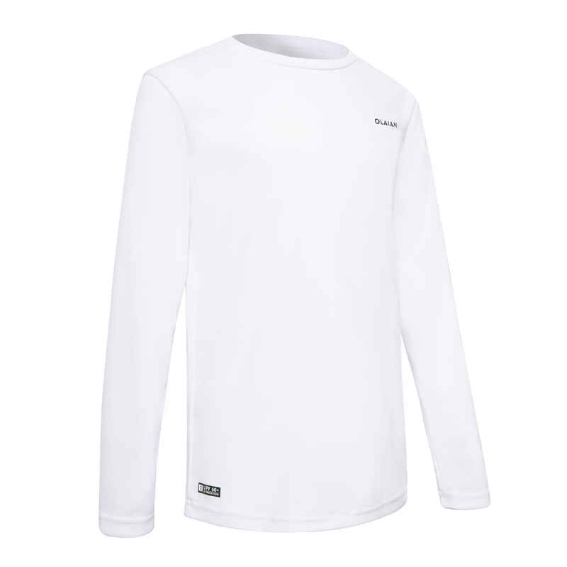 water t-shirt anti UV surf long sleeve white