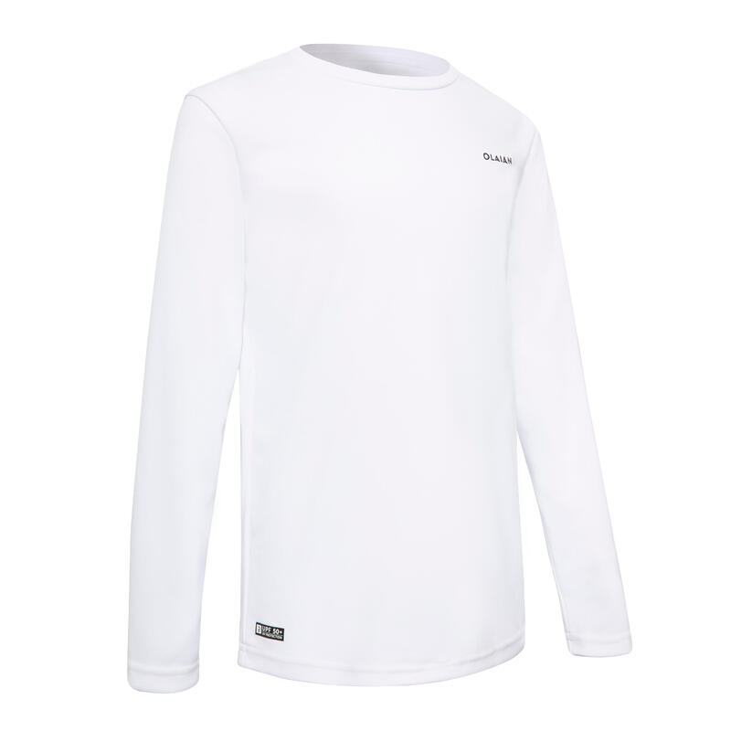 Rashguard met lange mouwen voor kinderen roze met print