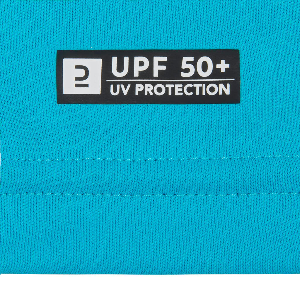 Bērnu UV aizsardzības sērfošanas T krekls, debeszils
