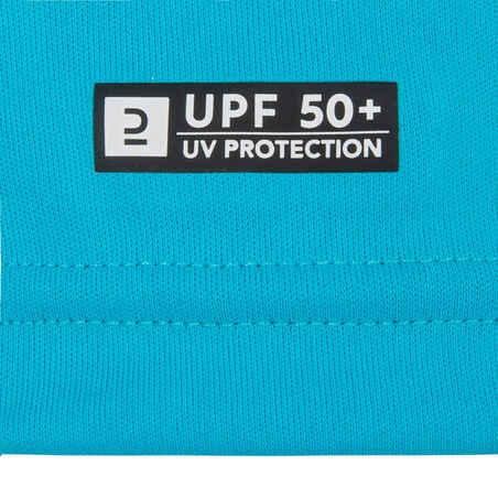 חולצת טי לגלישה עם הגנת UV לילדים - כחול שמים