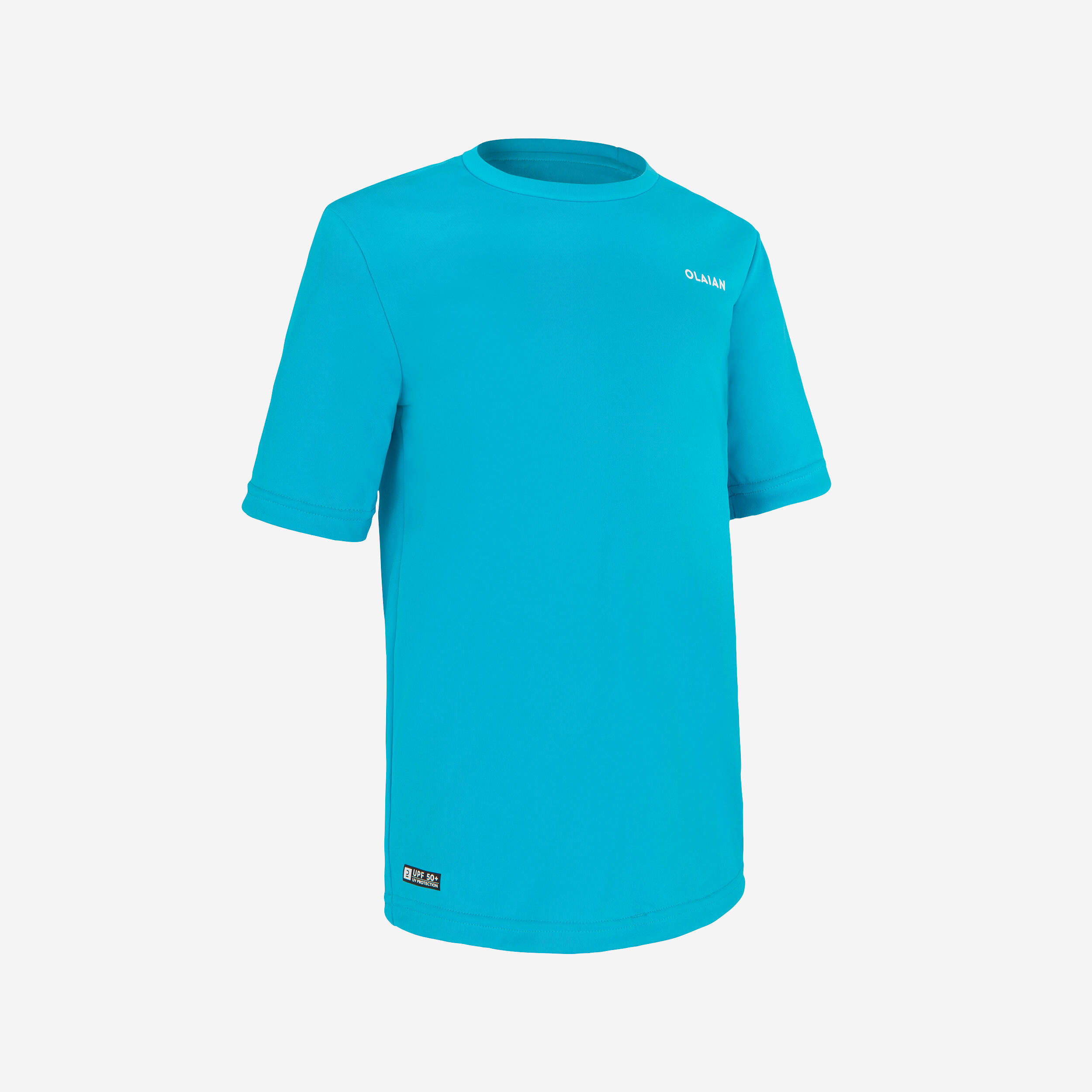 Olaian - Water Tee Shirt Anti Uv Enfant Bleu Ciel - Top - Surf Bodyboard Ski Nautique - Bleu - 6 À 8 Ans - Decathlon