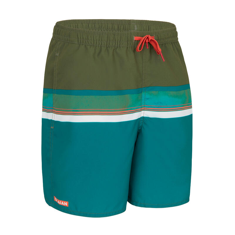 Șort de baie surf 100 Geokani Verde Copii