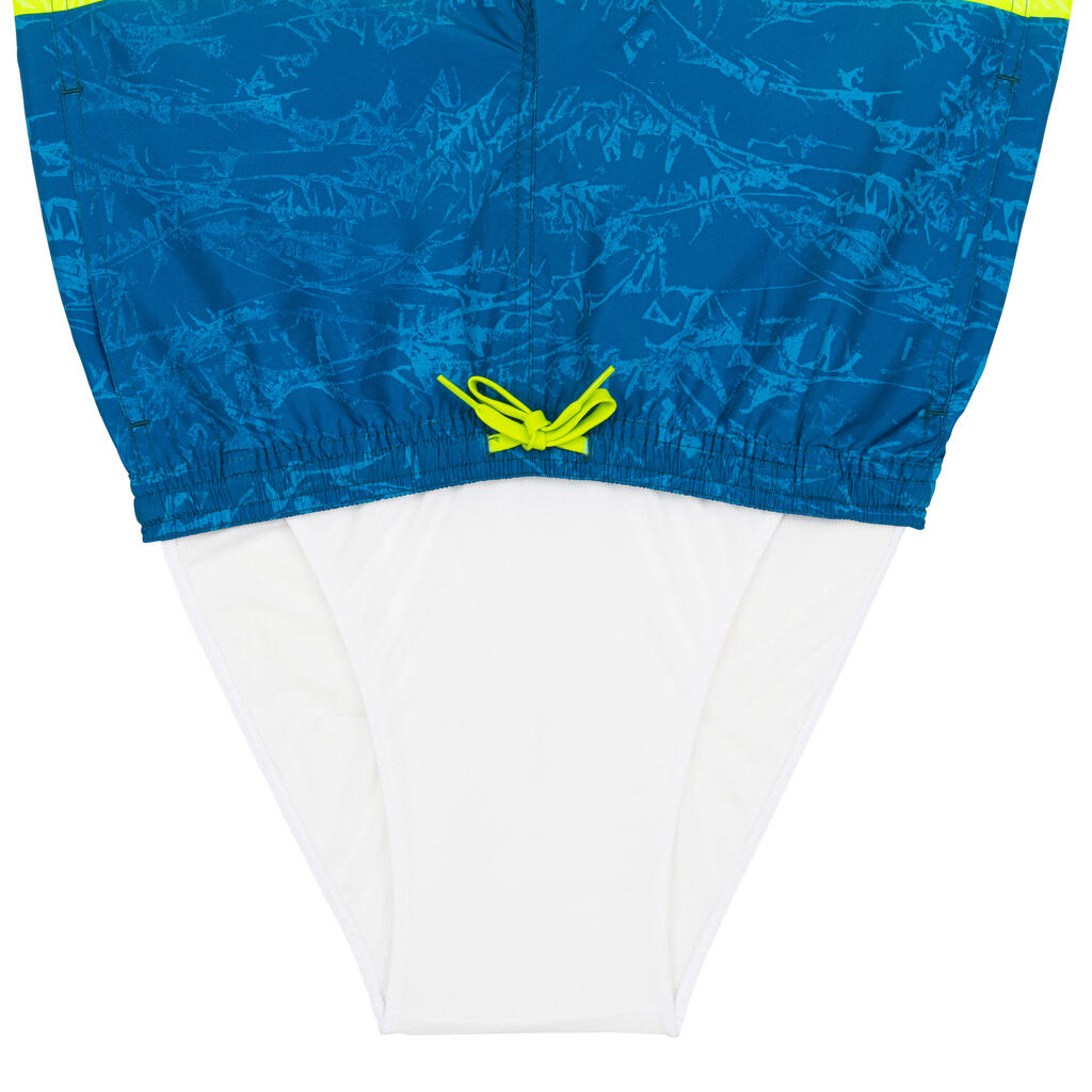 Short de bain bleu jaune