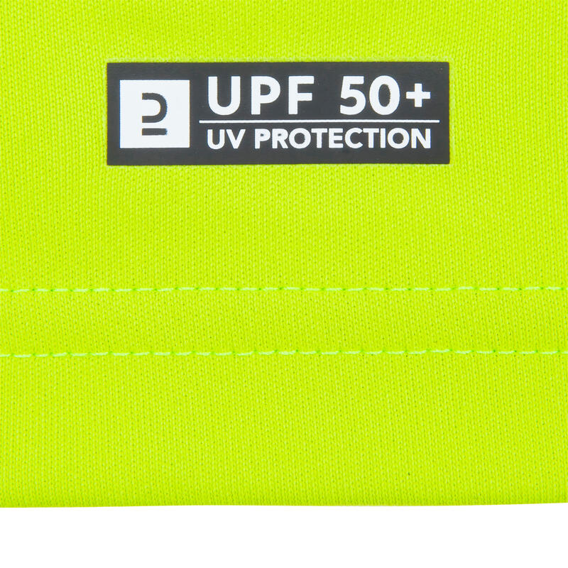 Uv-werend zwemshirt met korte mouwen voor kinderen groen