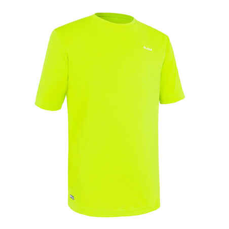 חולצת טי קצרה לילדים עם חסימת UV לפעילות במים - ירוק