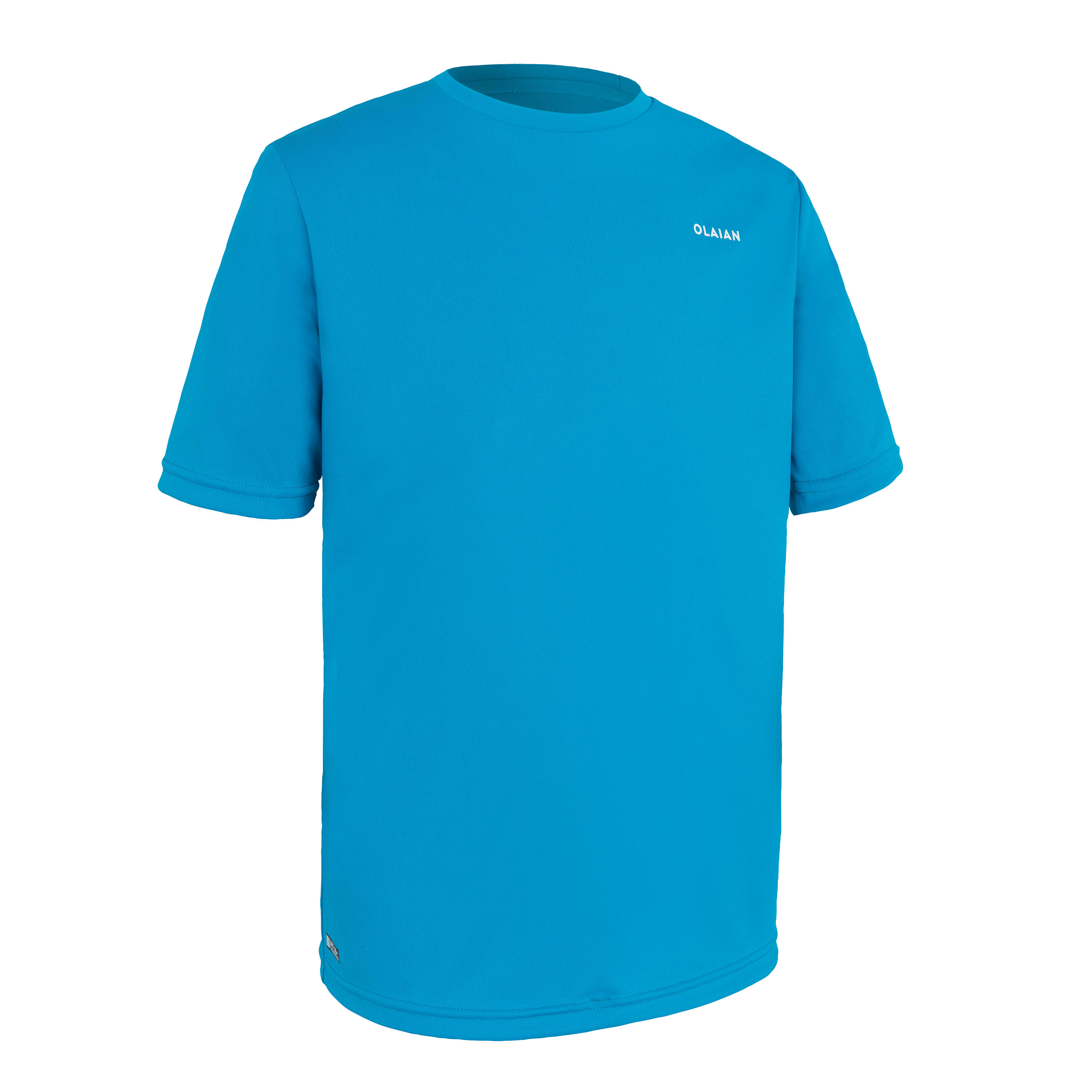 Water tee shirt anti UV short sleeve junior blue Decathlon