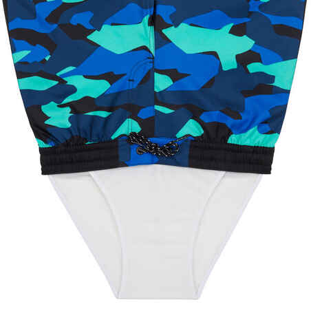 מכנסי שחייה קצרים דגם 500 - כחול/צבעי הסוואה
