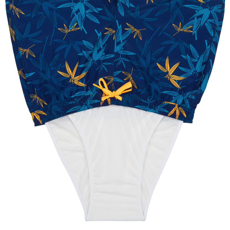 Calções de banho surf com bolsos Rapaz - 100 Stories azul marinho bambu