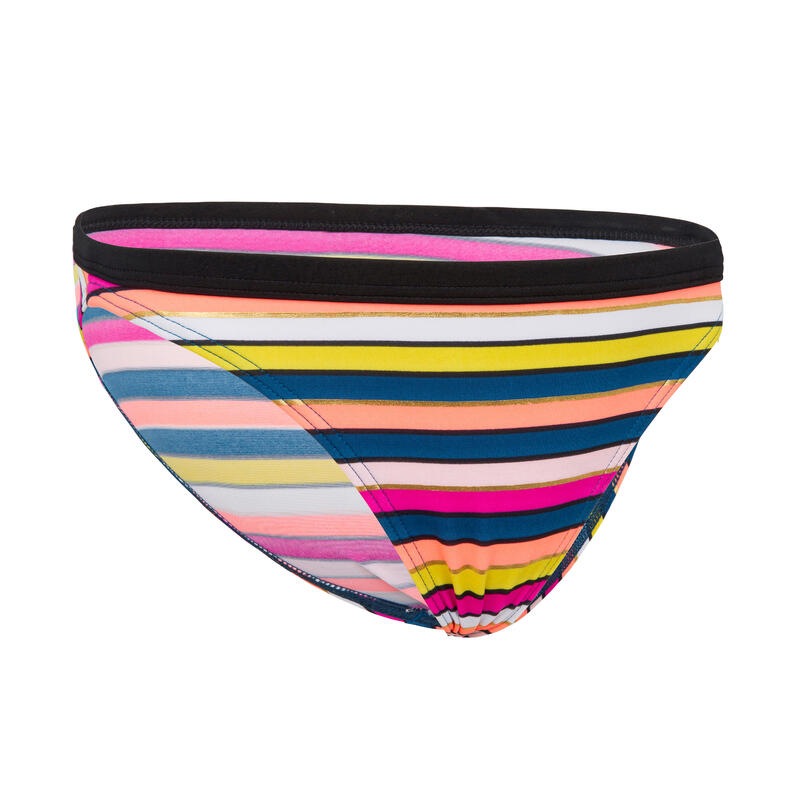 Coral Stripe Bikini Bottom, Swimwear