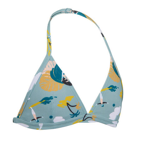 Haut de maillot de bain fille triangle TEA 100 kaki