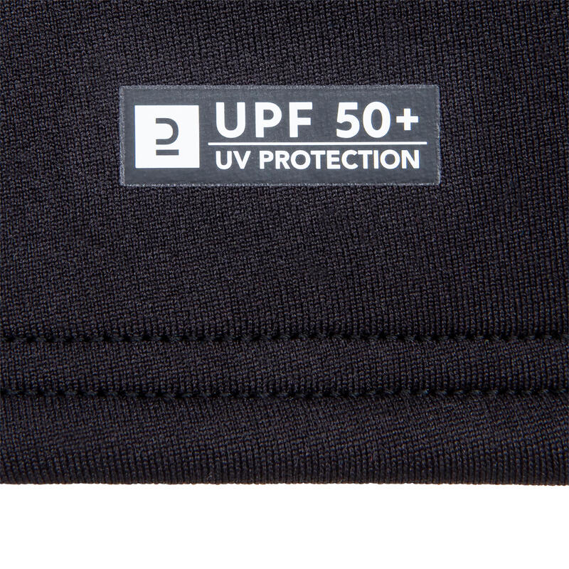 Fiú UV-szűrős neoprén póló 900-as, hosszú ujjú, fekete, khaki