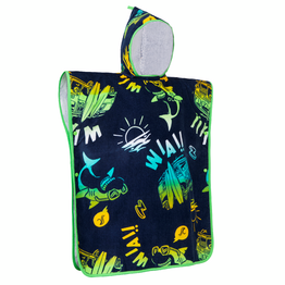 Poncho de bain surf enfant de 110 à 135 cm - 500 Vanlife bleu