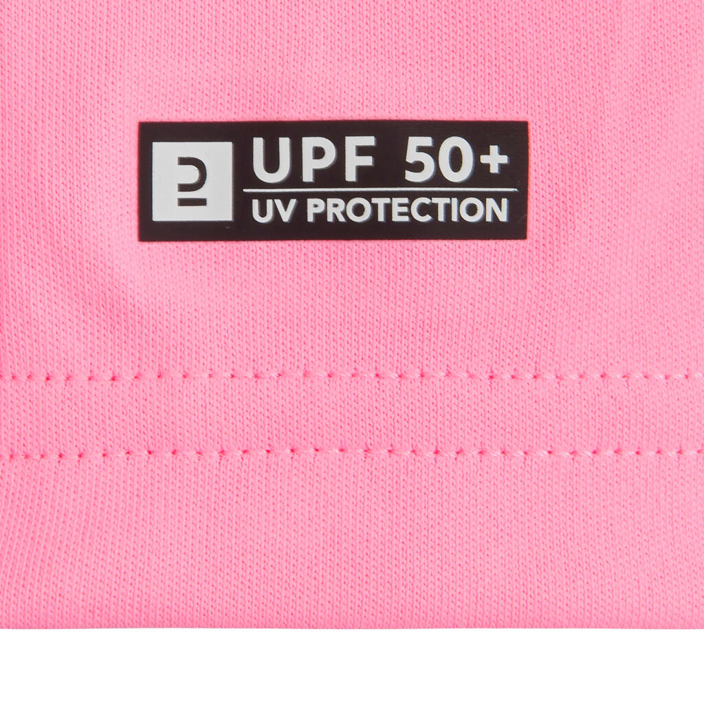 Detské tričko s UV ochranou do vody ružové