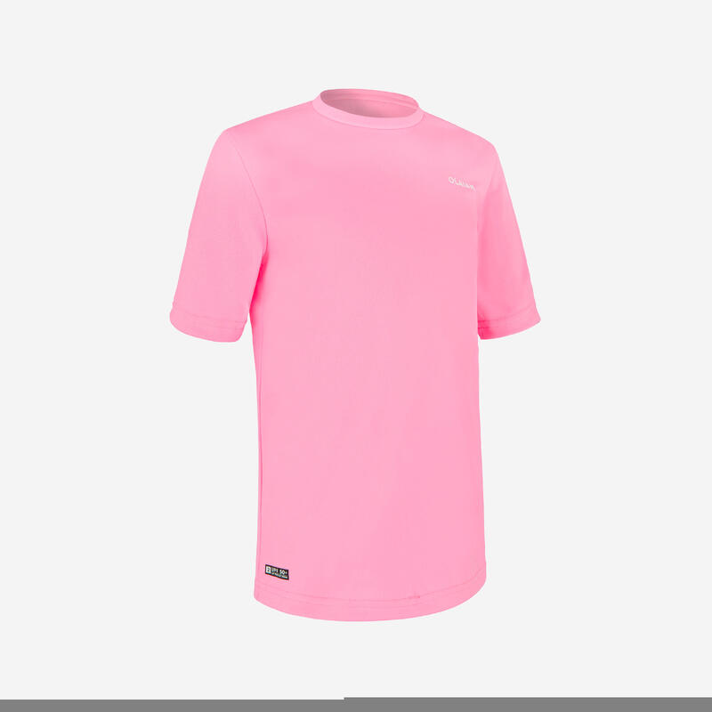 Gyerek UV-szűrős póló szörfözéshez, rózsaszín