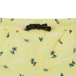 short de bain 100 jaune