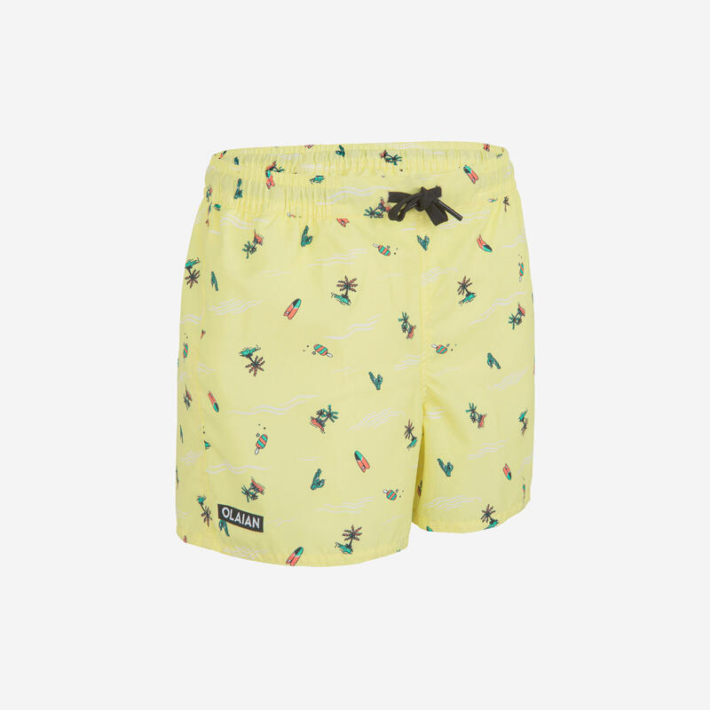 short de bain 100 jaune