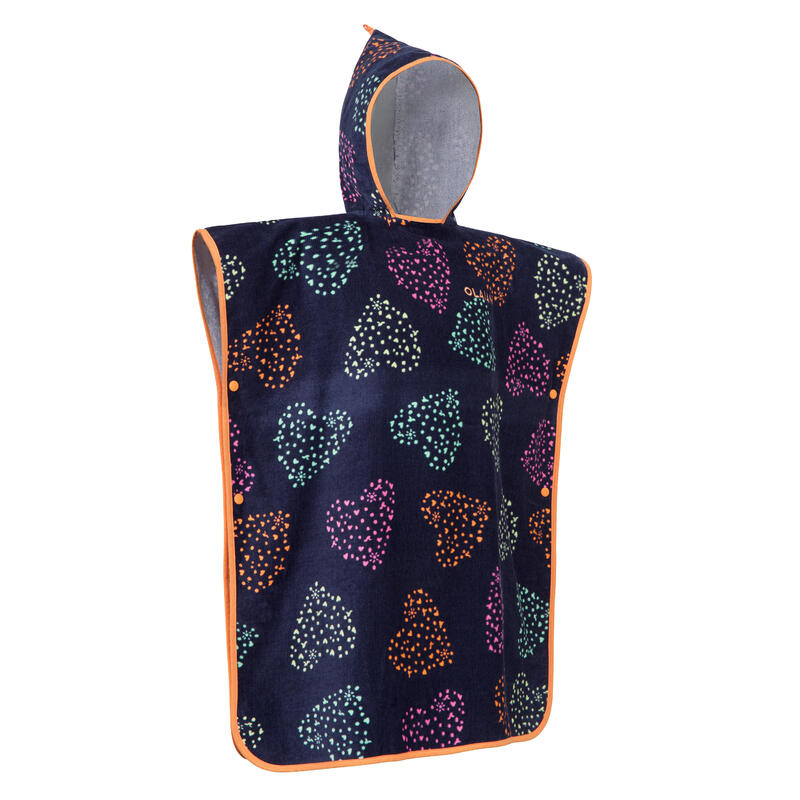 Poncho surf 500 Naive Albastru Copii 110-135 cm