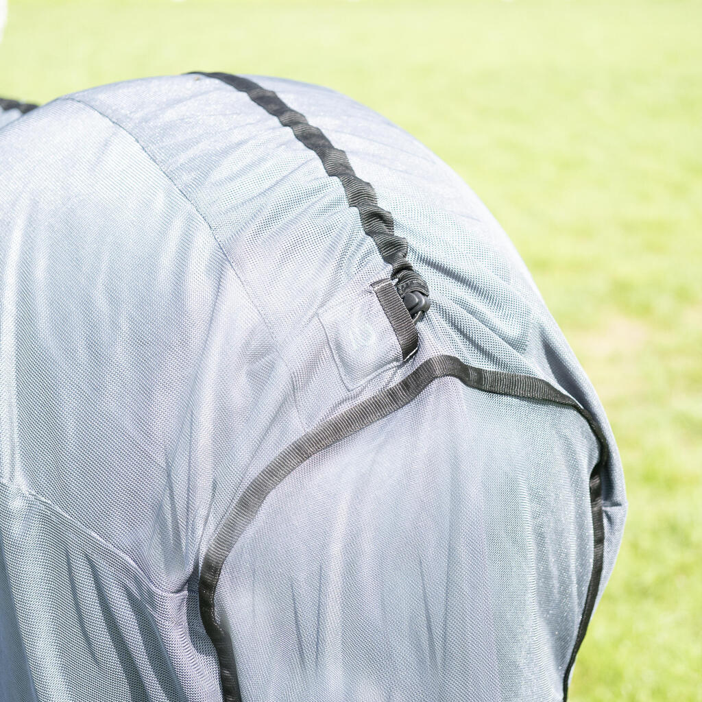 Horse Riding Fly Sheet for Horse & Pony Comfort - Asphalt Grey