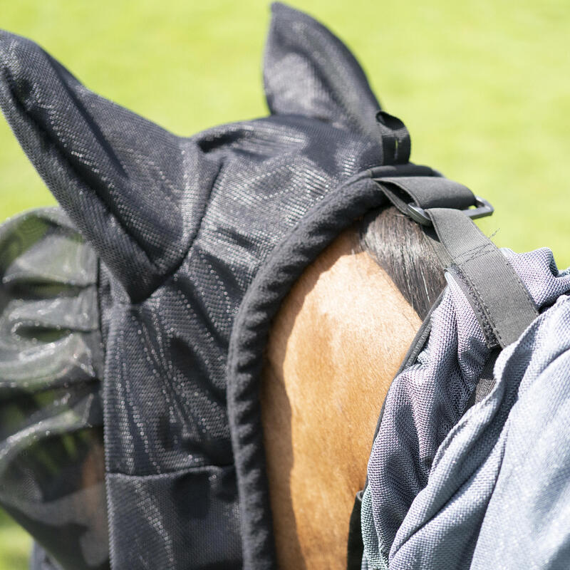 Chemise anti-mouche équitation Cheval et Poney - Confort grise asphalte