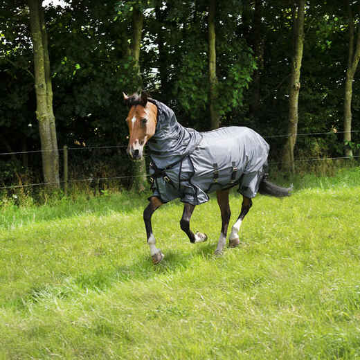 
      Horse Riding Fly Sheet for Horse & Pony Comfort - Asphalt Grey Cover
  