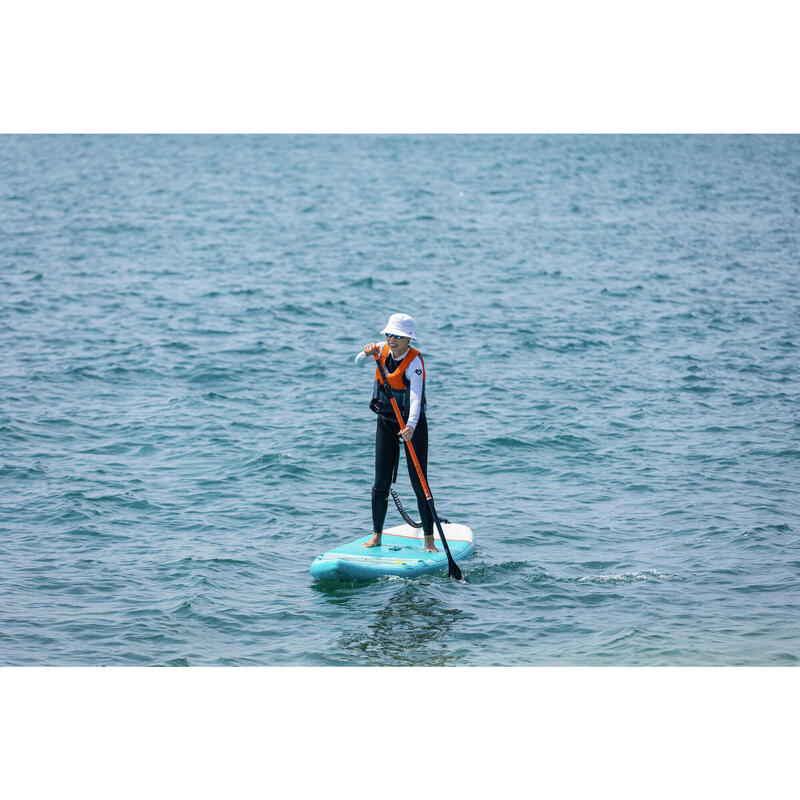 Tabla paddle surf hinchable 1 o 2 personas (<130 kg) 10" Itiwit verde turquesa