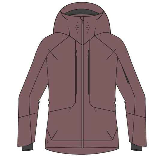 
      Skijaška jakna 3-u-1 FR900 vodootporna dječja ružičasta
  