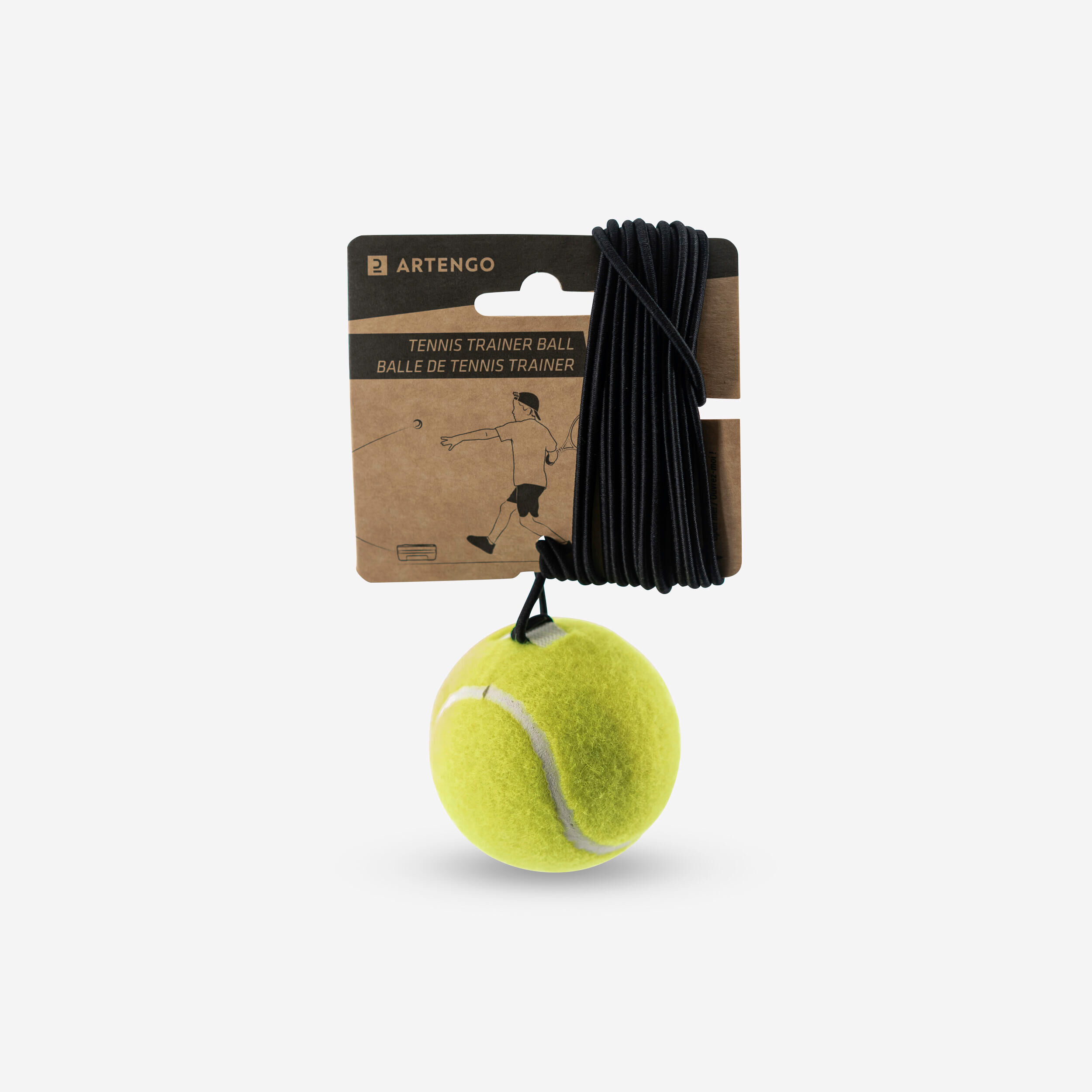 ARTENGO Tennis Ball and Elastic Strap For "Tennis Trainer"