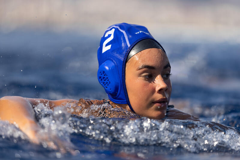 Set van 13 waterpolocaps voor volwassenen 900 blauw