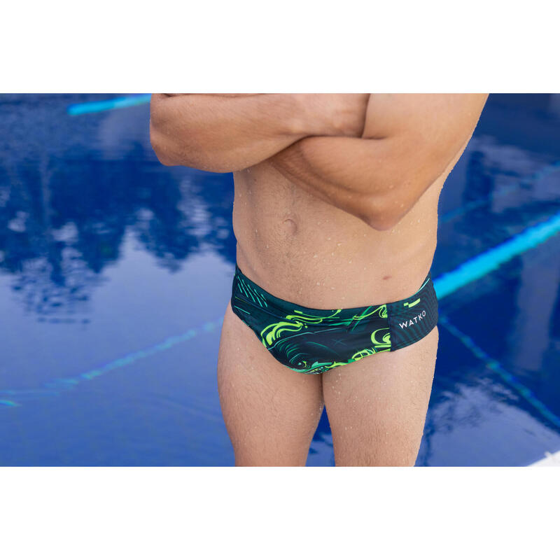 MAILLOT DE BAIN SLIP WATER POLO HOMME SHARK VERT