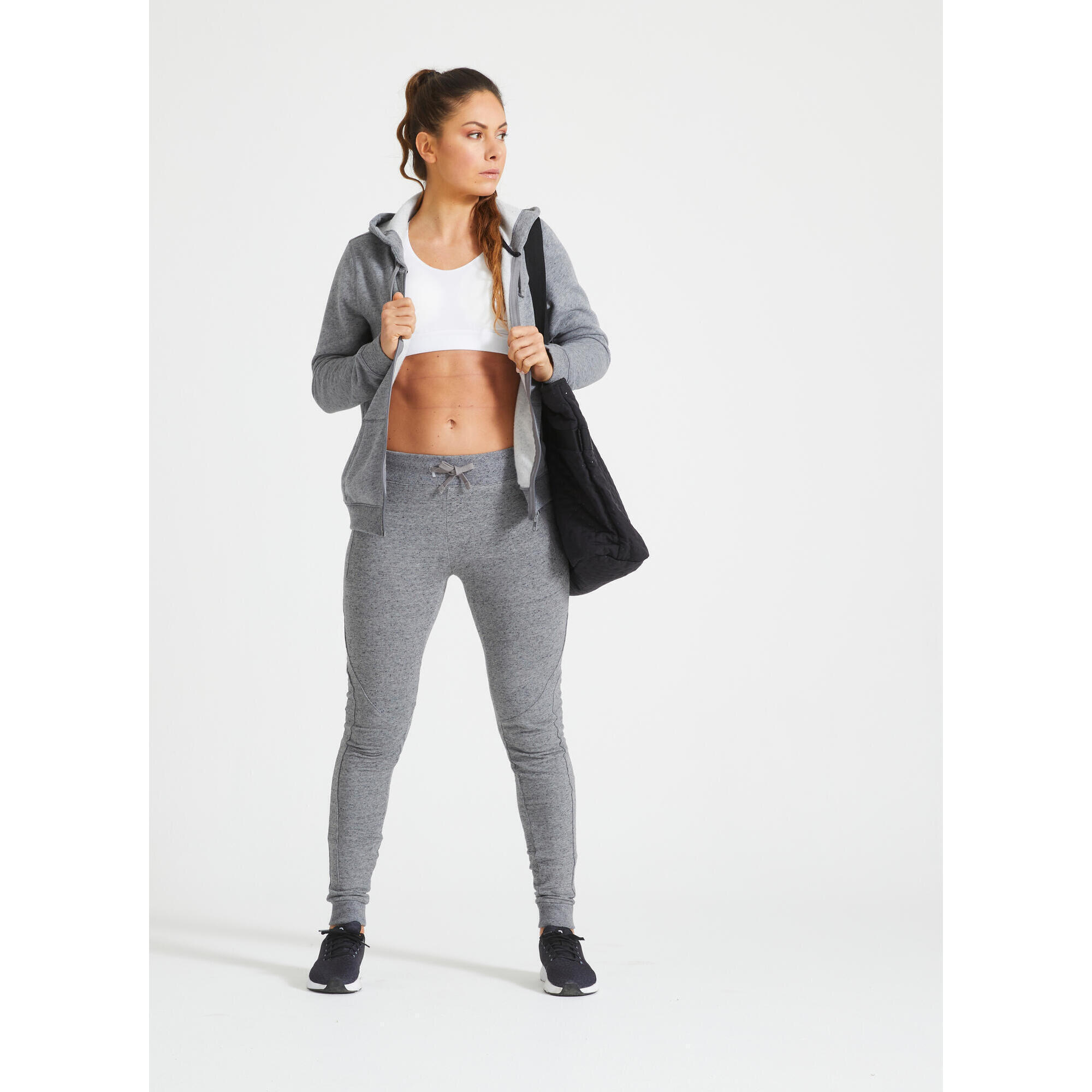 Pantaloni Jogger Donna Yoga Con Tasche | Leggins Sportivi Vita Alta | Materiale Non Trasparente | Per Palestra E Casual - Foto 4