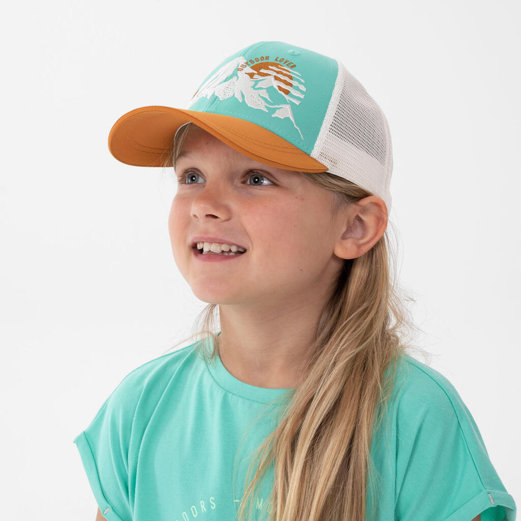 Casquette trucker enfant, mh100 bleue bordeau