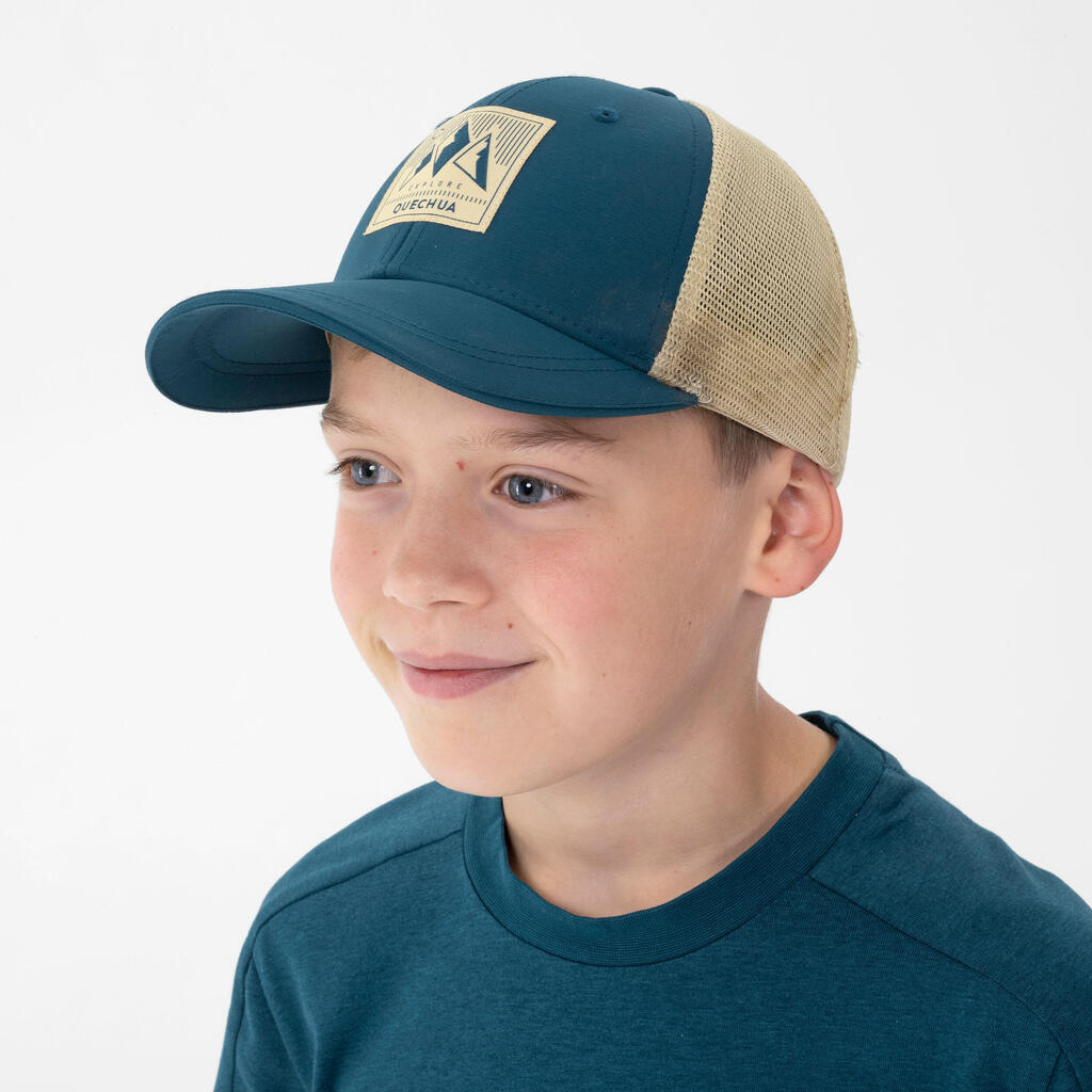 Casquette trucker enfant, mh100 bleue bordeau