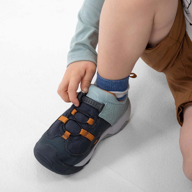 Chaussures de randonnée enfant à ajustement rapide Crossrock ocre du 28 AU 34